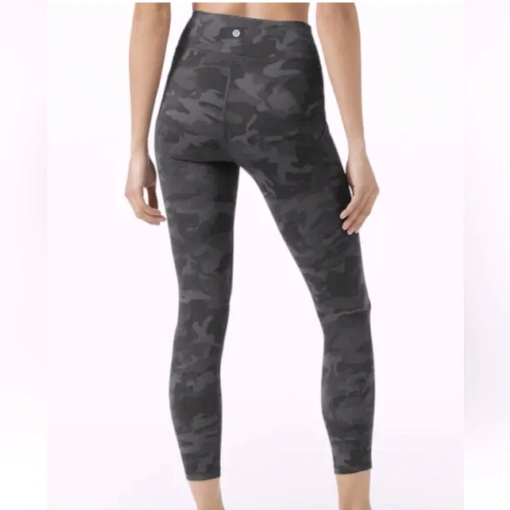 Lululemon Align invigorate high rise incognito camo cropped legging bottoms